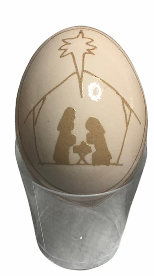Single Etched Nativity - Brown