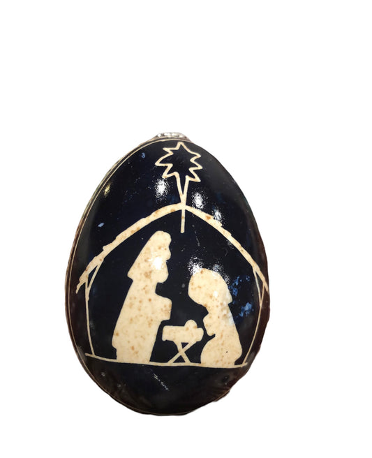 Turkey Egg Nativity Ornament